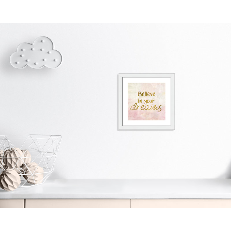 Rêves de licorne 2, H 16 po x l 16 po x P 0,63 po, Cadre blanc