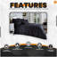 Cotton Blend Damask Duvet Cover with Pillowcases-19840801-19840800