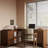 Walnut Rectangular Solid Wood Executive desk with drawers desk-1793257754