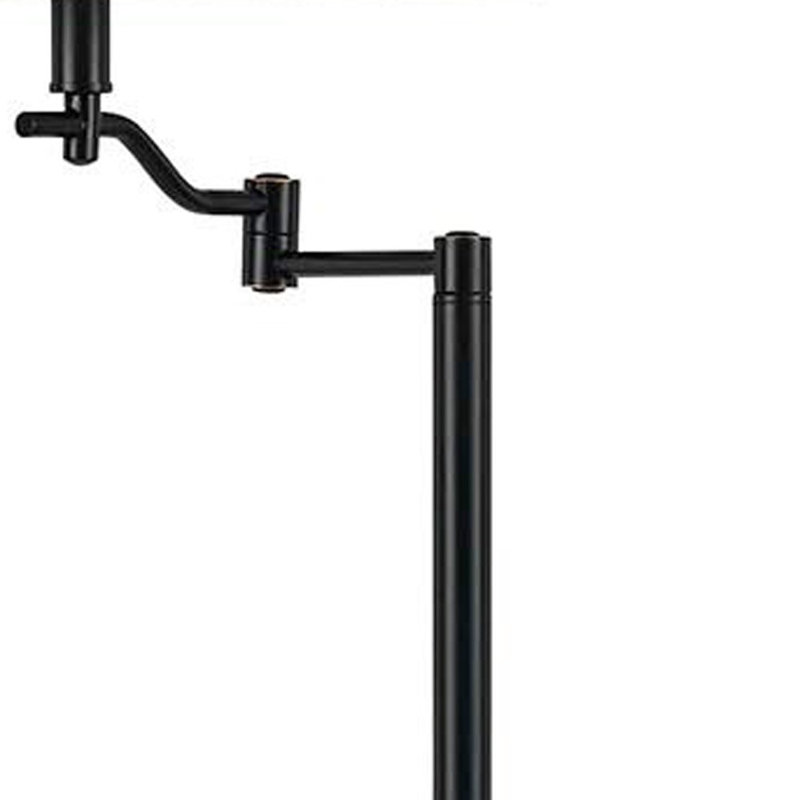 Lampe sur pied avec bras pivotant 60 po bronze avec abat-jour empire beige