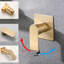 Robinet mural de baignoire en acier inoxydable doré brossé, mitigeur monocommande, deux trous, finition durable, style moderne, poignée intégrée, option élégante pour votre salle de bain.