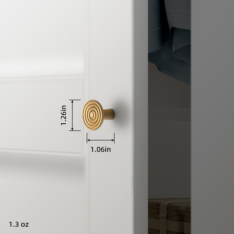 1.26" Diameter Circle Knob Multipack, Dark Champagne Brown