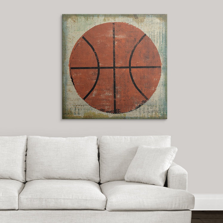 Ball Print, 35" H x 35" W x 1.5" D, Canvas