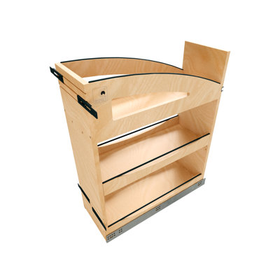 Armoire coulissante en érable massif avec accents noirs et glissières à fermeture en douceur BLUM pour armoires de 12 po de la collection Craftsman