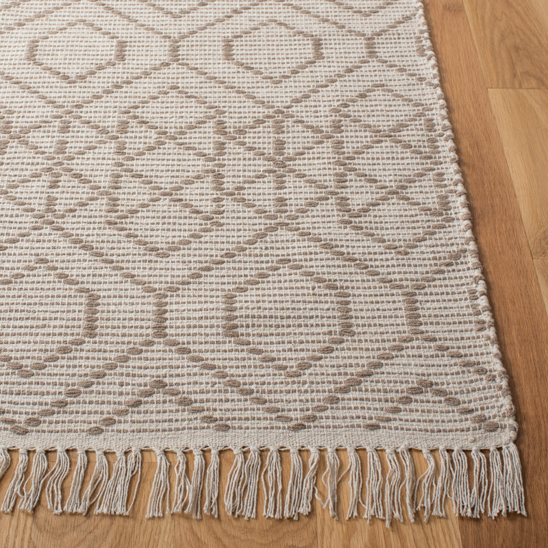 Montauk Hand Loomed Cotton Geometric Rug, Rectangle 4' x 6'