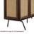 NTC MOSSIC Sideboard 3 Doors Natural Rattan Storage Cabinet, Buffet with Metal Legs, Boho Accent Cabinet for Living Room, Dining Room, and Entryway, Effortless Assembly-2091290731