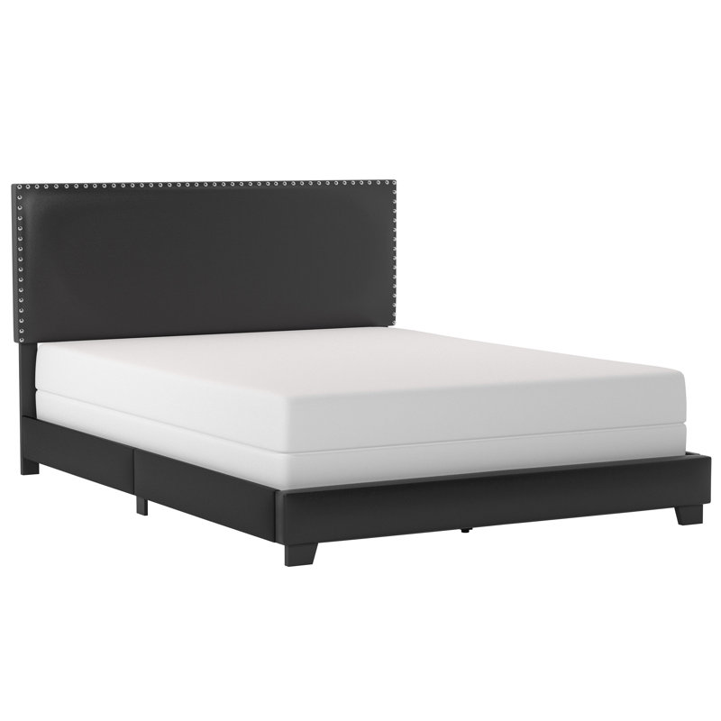 Takengon Upholstered Standard Bed, Queen, Black