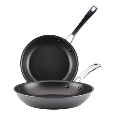 Rachael Ray Cook + Create Hard Anodized Nonstick Frying Pan Set, 2-Piece