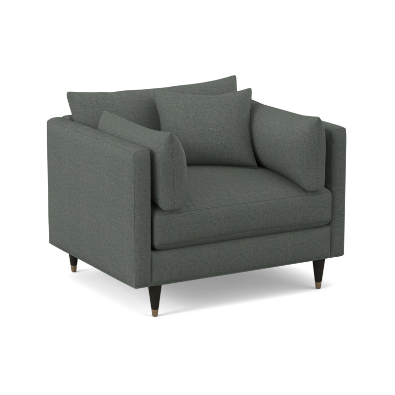 Touffeté de 45 po de largeur Zehava, Chenille en acier Napa