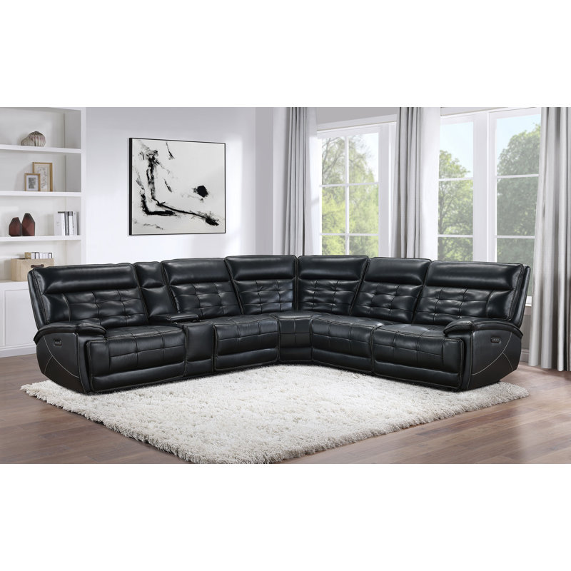 Canapé modulaire inclinable en cuir Drumrankin