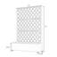 Lit de jardin surélevé en métal avec roues et treillis 73 po x 47 po x 16 po Boîte à fleurs pour grimper les légumes, la vigne et l'écran d'intimité avec drainage