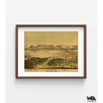 Winona-Minnesota 1874, Antique Winona, impression d'affiche, rustique Winona County, impression murale, Minnesota, impression de vieille ville