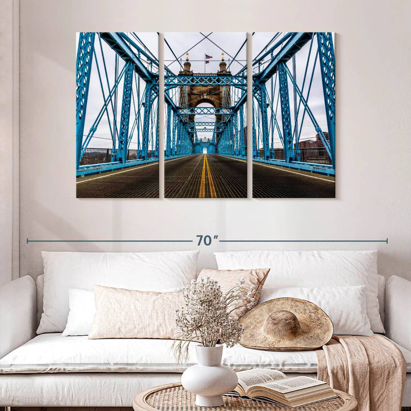 Pont bleu de Cincinnati, H 32 po x l 50 po
