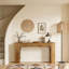 Table d'appoint, console spacieuse, table de canapé