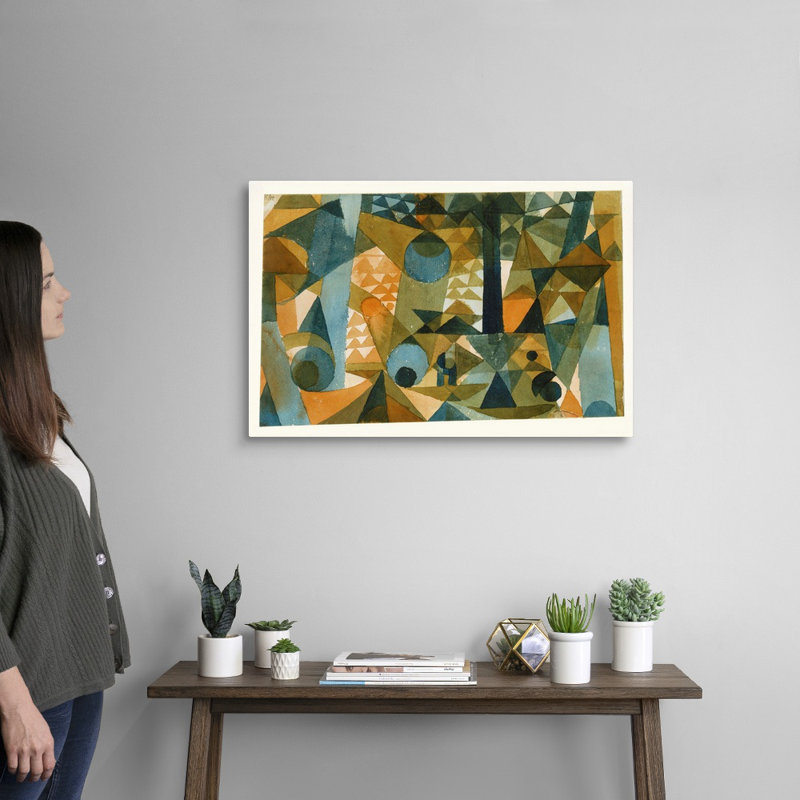 Reproduction d’art sur toile, "composition" par Paul Klee, H 20 po x l 30 po x P 1,25 po, Toile tendue