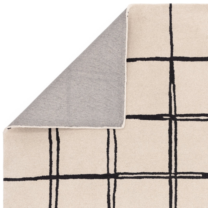 Rosina Geometric Wool Hand Woven Area Rug, Rectangle 120 x 170 cm