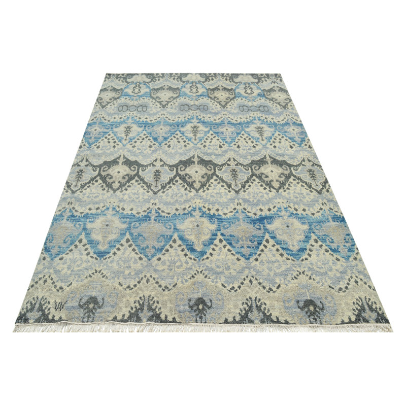 Tapis multicolore noué à la main, Rectangle 9 pi x 12 pi