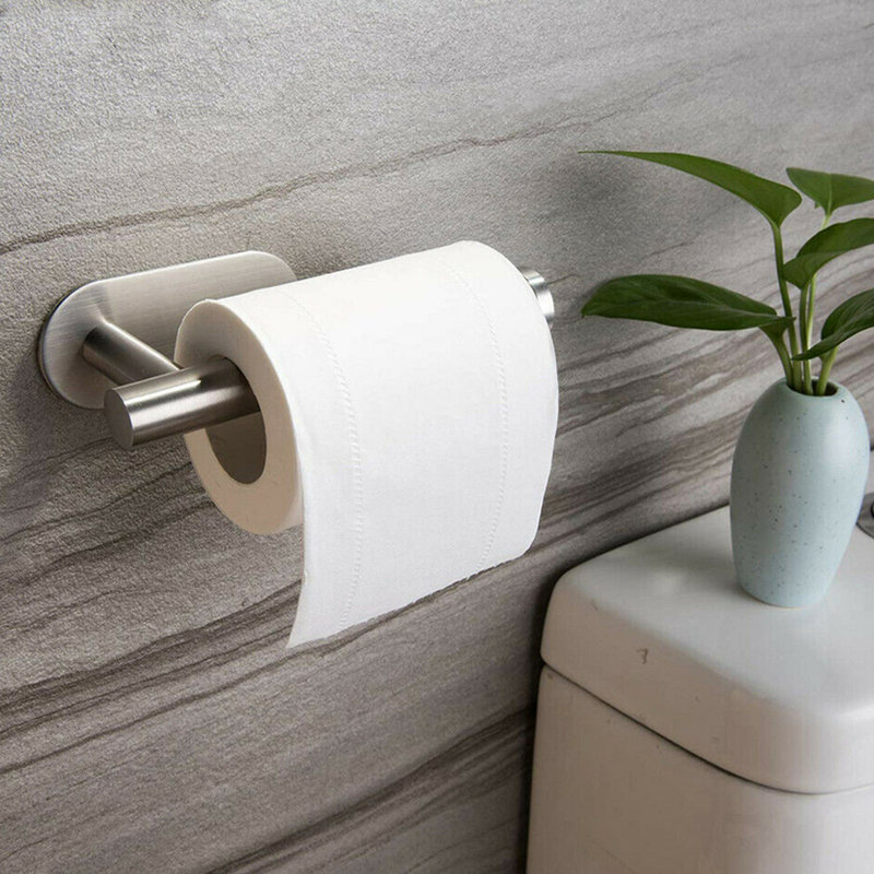 Wall Mounted Toilet Paper Holder, Silver