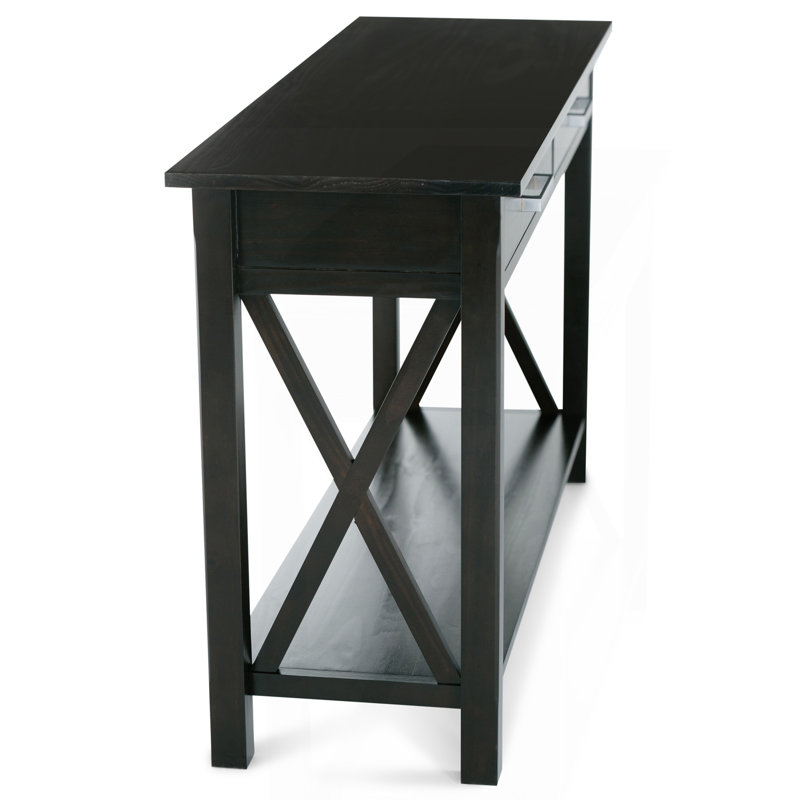 Console Sofa Table - Hickory, Black