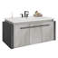 Meuble-lavabo mural 38 po avec lavabo en céramique Ebern Designs