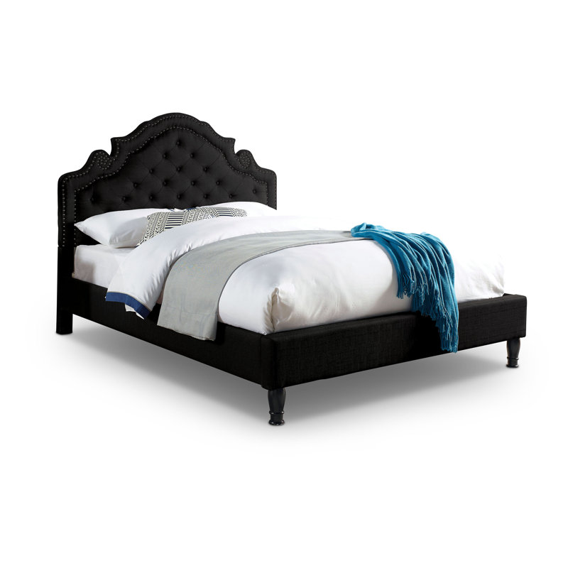Lovitt Upholstered Bed, King, Black
