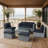6 Piece Patio Wicker Sectional Set