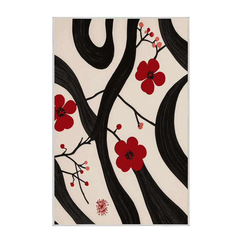 Cherry Hues Rug, Rectangle 2' x 3'