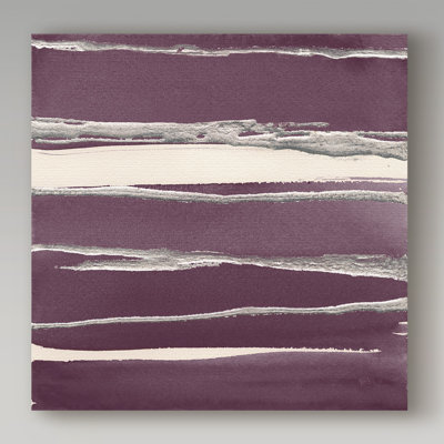 « silver rose ii purple », reproduction de peinture à l’acrylique sur toile tendue