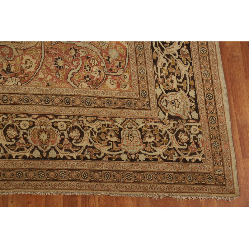 Tapis traditionnel à teinture végétale pré-1900 9 x 13