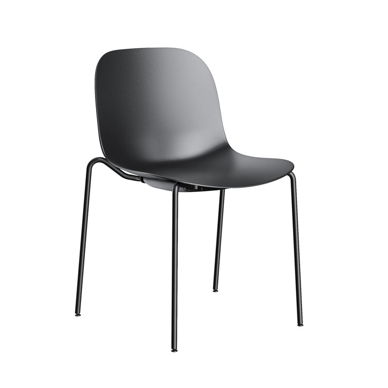 Chaise de café en plastique empilable