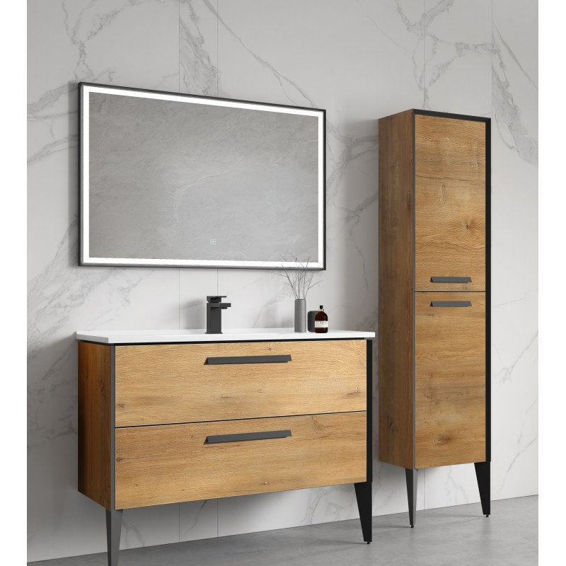 Ensemble de meuble-lavabo simple 40 po Helsinki, Snafell / noir
