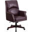 Fauteuil de bureau pivotant à dossier haut avec accoudoirs LeatherSoft-30774862