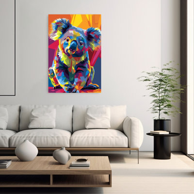 «Colorful Pop Art Koala», impression d'art mural Koala contemporain