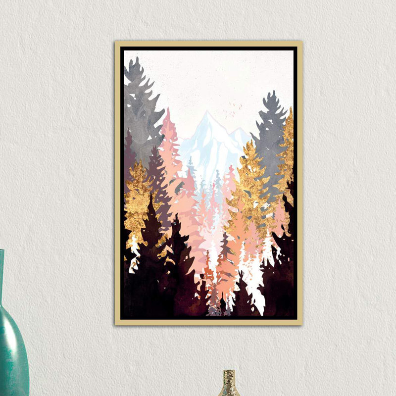 « wine forest » par spacefrog designs-print, H 40 po x l 26 po x P 1,5 po, Toile encadrée d'or