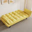 Jaune 57 pouces, cadre en bois massif et artificiel, réglable, essuyer avec un chiffon sec, poids de 71,87 lb pour le salon, 2 places assises, revêtement en velours, rembourrage en éponge, dossier, élégant-2058929595