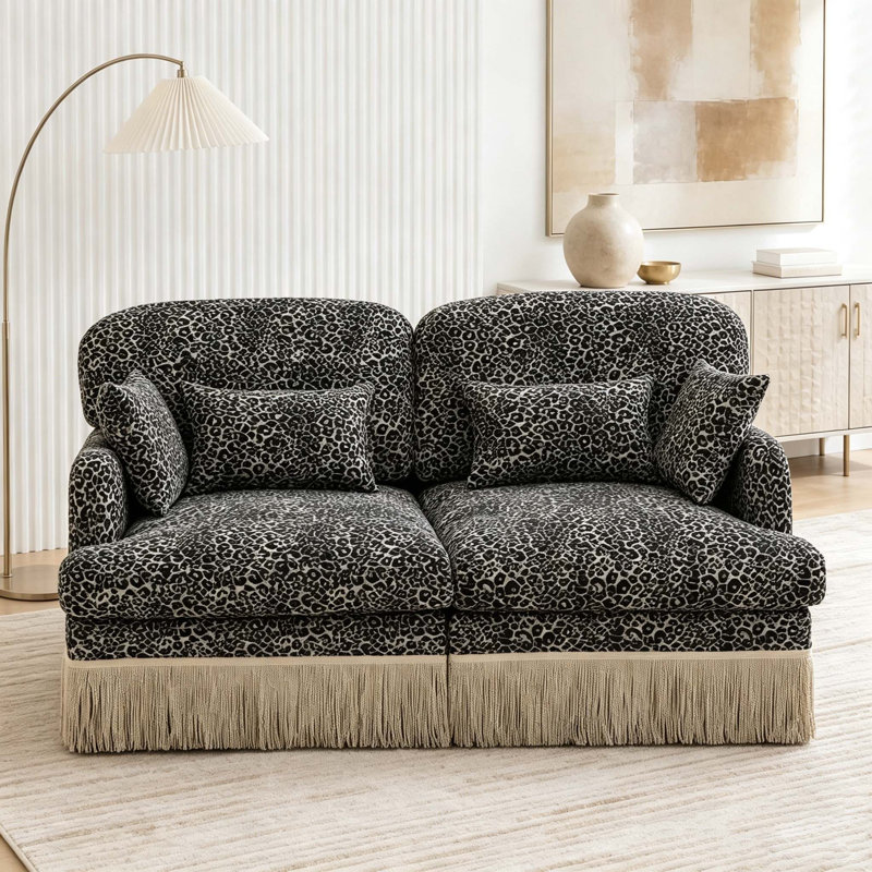 Canapé Comfy Chenille Leopard, khaki+2seat