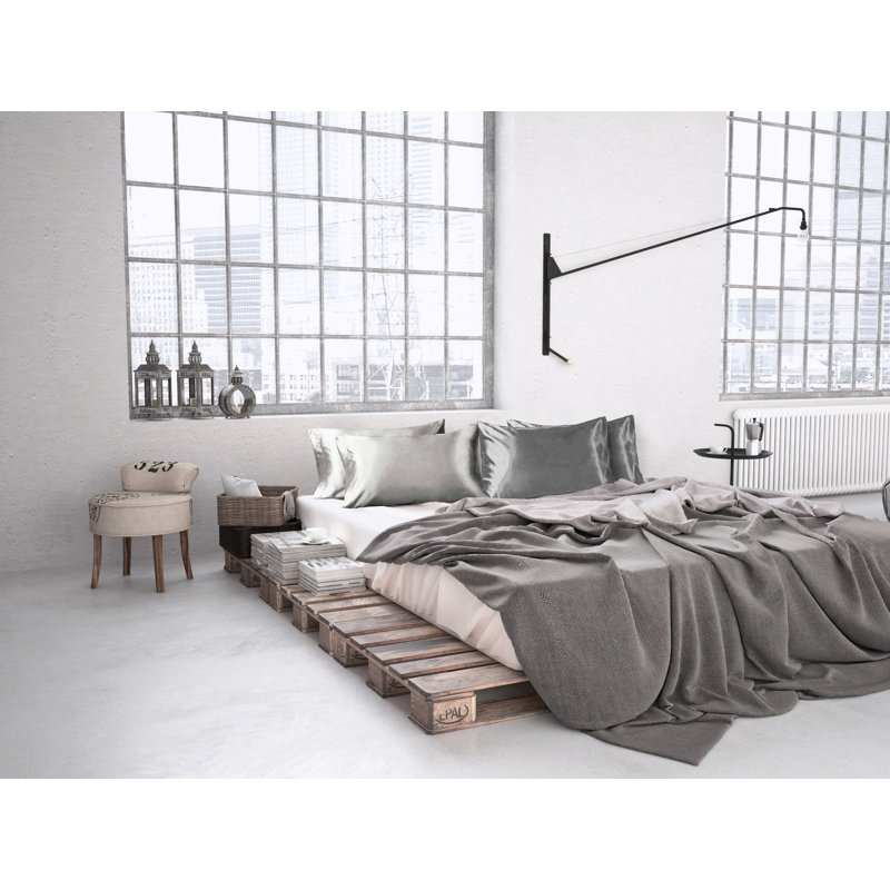 Taie d'oreiller 100% satin , Très grand, Gris foncé
