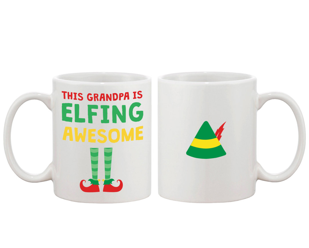 This Grandpa Is Elfing Awesome Coffee Mug 365 Printing Inc