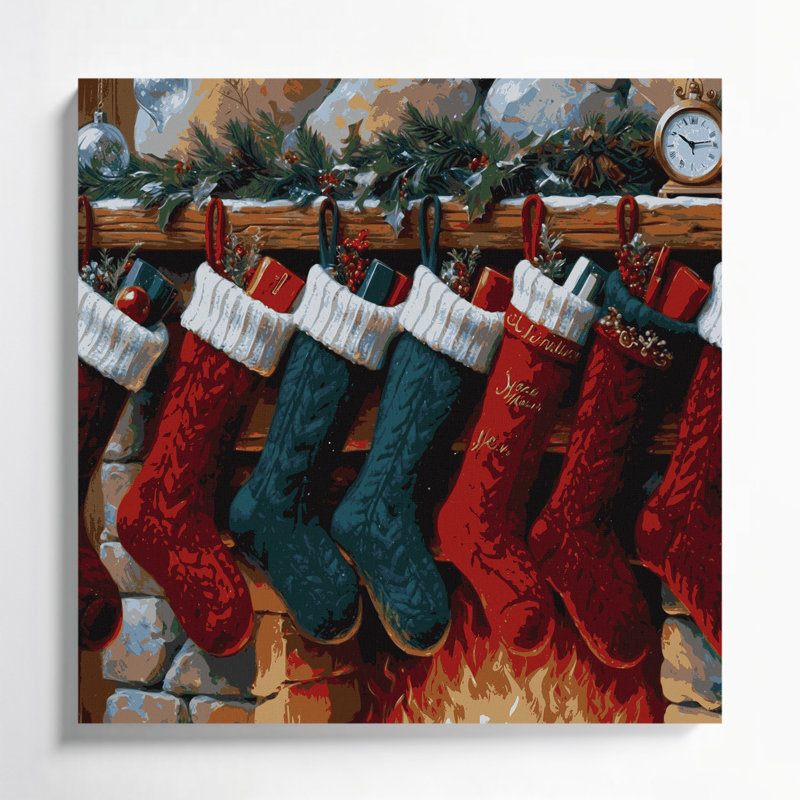 Art mural sur toile de Noël, H 12 po x l 12 po
