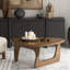 Table basse triangulaire moderne du milieu du siècle, en bois massif, idéale pour le salon ou la maison (35,4 x 23,6 x 16,5 pouces).-1236363638-1228855752
