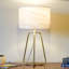 Petite lampe de bureau moderne de conception nouvelle en stock aux États-Unis, facile à installer, lampe de table en marbre Optima - interrupteur à levier en ligne en métal bronze 110V, utilisée comme lampe de table de chevet