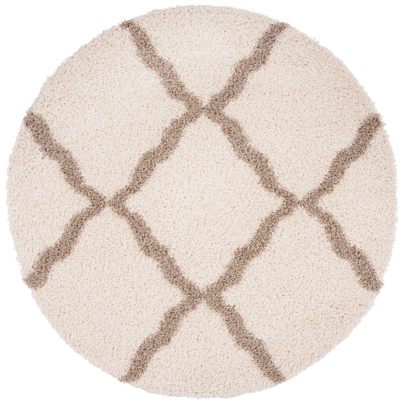 Darroch Sgd-Dallas Geometric Performance Shag Rug, Rond 4 pi