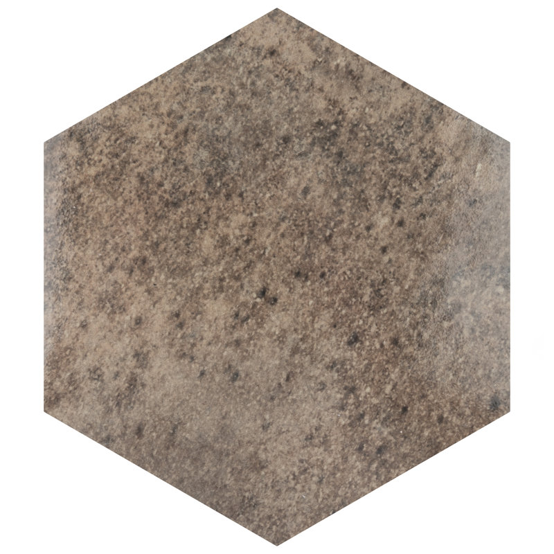 Capri 7" x 8" Porcelain Stone Look Wall & Floor Tile, Brown
