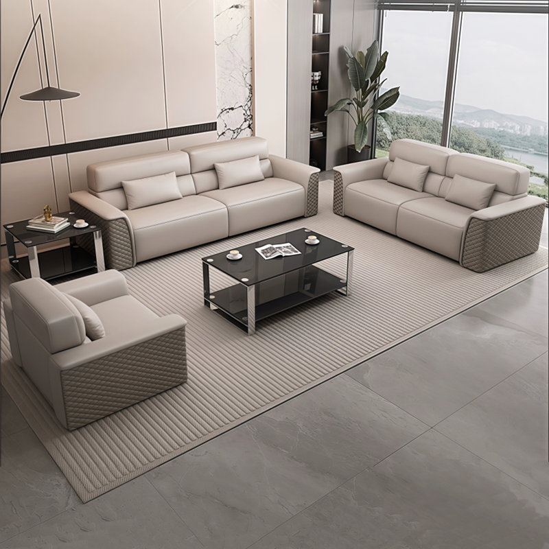 European style simple sofa tea table combination