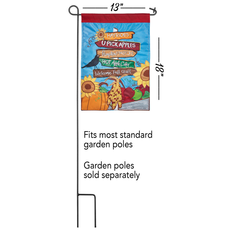 Drapeau de jardin Garonzik, 18 po x 13 po