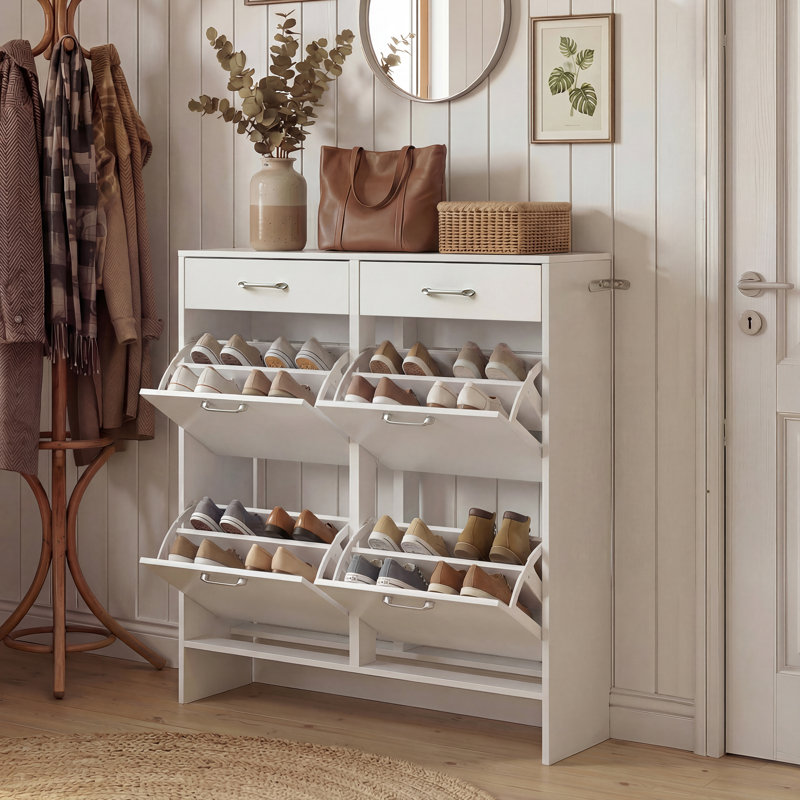 24 Pair Flip Down Shoe Storage
