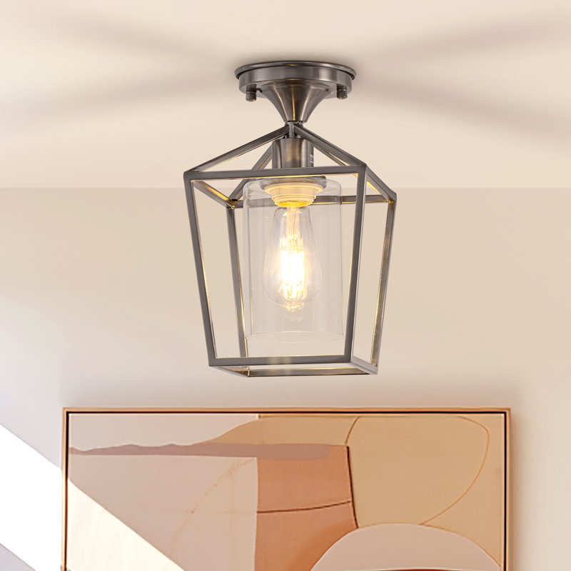 Luminaire encastré Crattic Lantern, H 11,7 po x l 7 po x P 7 po, Argent