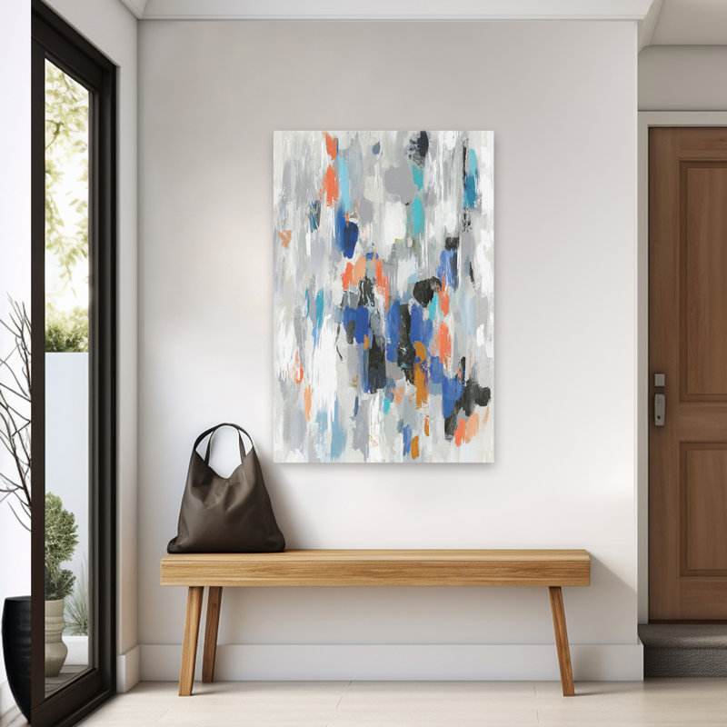 Formes abstraites et éclaboussures de couleur spécialité I art, H 60 po x l 40 po