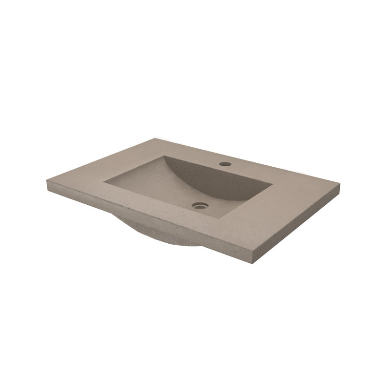 30.5" Single Bathroom Vanity Top with Sink, Earth, Single