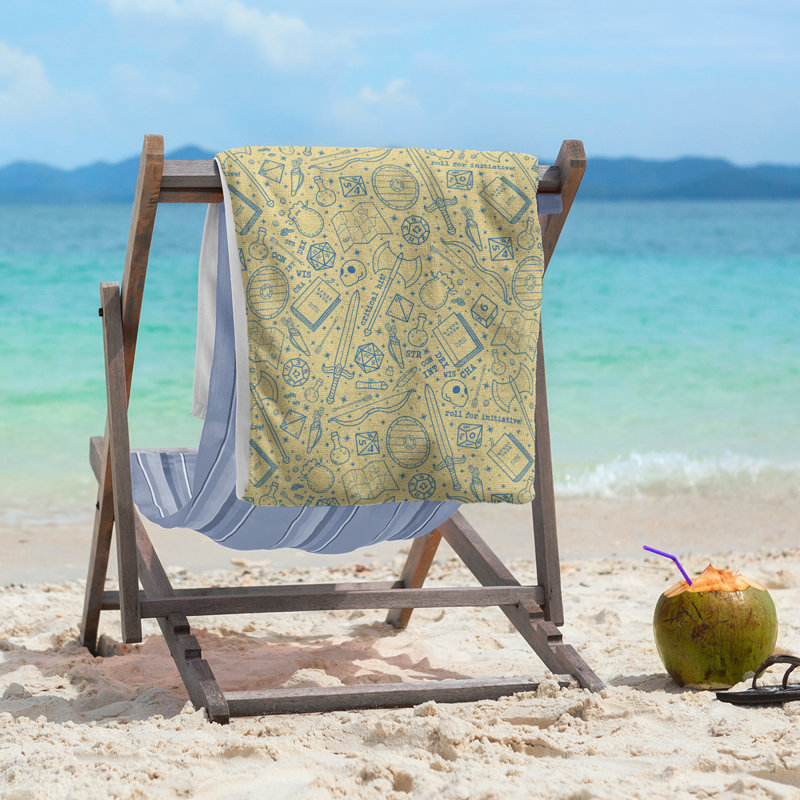Katelyn Elizabeth Beach Towel, Yellow/Blue